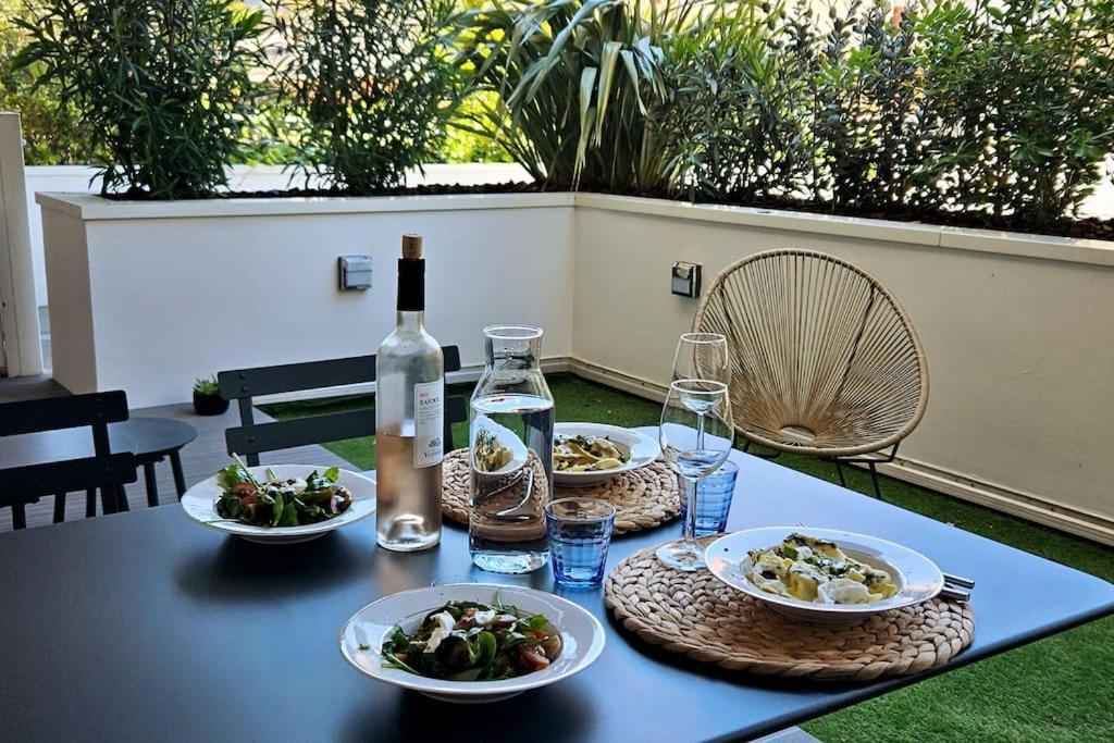 Arcareve - Grand Studio De Standing Avec Terrasse, Jardin Et Acces Direct A La Plage Arcachon Extérieur photo